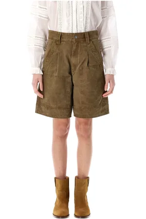 Isabel Marant Femme, Shorts, Brun, Taille: 40 FR Shorts en Coton Bronze Clair Katja