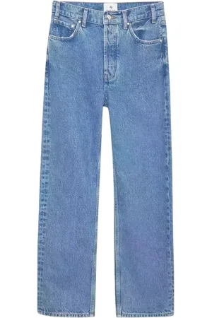 ANINE BING Femme, Jeans, Bleu, Taille: W29 Jean droit bleu à taille haute