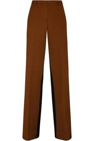 Burberry Femme, Pantalons, Brun, Taille: 34 FR Pantalon Lottie Marron en Mélange de Laine