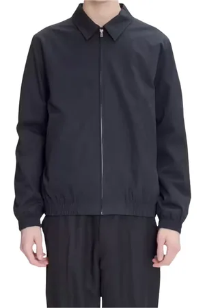 A.P.C. Homme, Vestes, Noir, Taille: M Veste en peau de pêche douce avec fermeture éclair