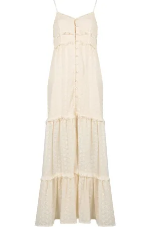 Liu Jo Femme, Robes, , Taille: 38 FR Maxi Robe à Imprimé Floral et Détails Volantés