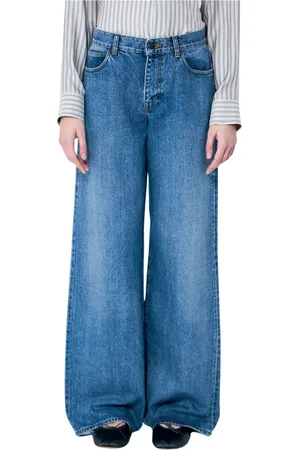 The Row Femme, Jeans, Bleu, Taille: W29 Jean Large Cinq Poches