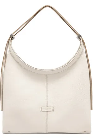 Gianni chiarini Femme, Sacs, Blanc, Taille: ONE Size Sac à main Norma en cuir blanc avec fermeture éclair