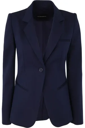Emporio Armani Femme, Vestes, Bleu, Taille: 36 FR Élégante robe Americana