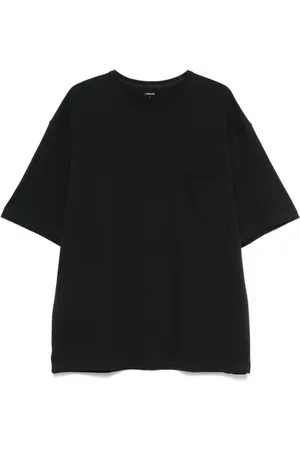 LEMAIRE Homme, Tops, Noir, Taille: L T-shirt Boxy à Manches Courtes