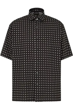 Emporio Armani Homme, Chemises, Noir, Taille: S T-shirt Manches Courtes Logo Aigle