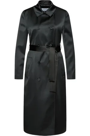 Calvin Klein Femme, Manteaux, Noir, Taille: 42 FR Élégant Trench-Coat Tinca de