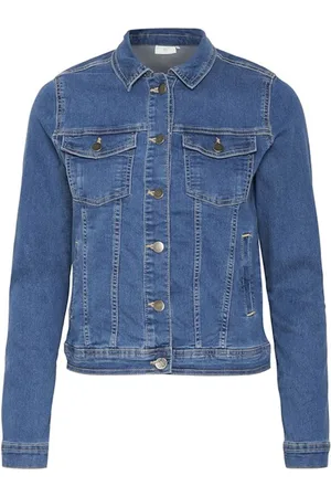 Kaffe Femme, Vestes, Bleu, Taille: 46 FR Veste en Denim