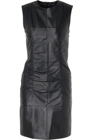 Sportmax Femme, Robes, Noir, Taille: 36 FR Kastel Abito in Pelle Dress
