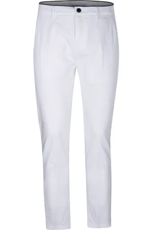 DEPARTMENT FIVE Homme, Pantalons, Blanc, Taille: W31 Pantalon Chinos Crop Blanc