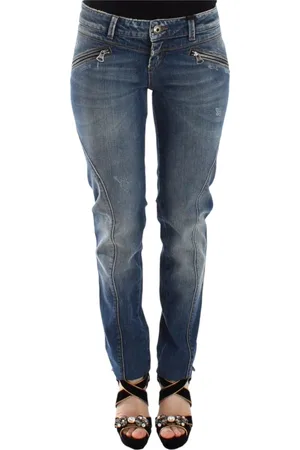 ERMANNO SCERVINO Femme, Jeans, Bleu, Taille: 36 FR Jean Slim-Fit en Denim