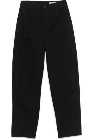 LEMAIRE Femme, Pantalons, Noir, Taille: 38 FR Pantalon Classique Fuselé à Cinq Poches