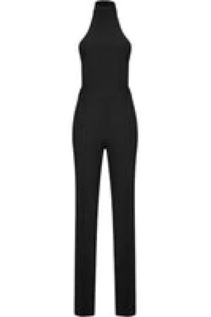 Dondup Femme, Combinaisons et Ensembles, Noir, Taille: 38 FR Combinaison en tissu de laine avec décolleté plongeant