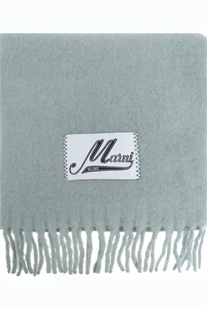 Marni Femme, Accessoires, Vert, Taille: ONE Size Écharpe avec Écusson Logo