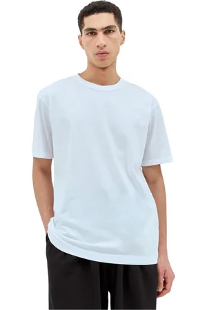 DRIES VAN NOTEN Homme, Tops, Blanc, Taille: M T-shirt ras du cou en jersey de coton