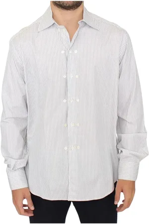 ERMANNO SCERVINO Homme, Chemises, Blanc, Taille: L Chemise Décontractée en Coton Rayé
