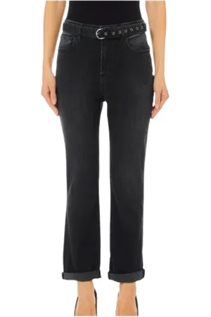 Liu Jo Femme, Jeans, Noir, Taille: W27 Jean cheville ample taille haute
