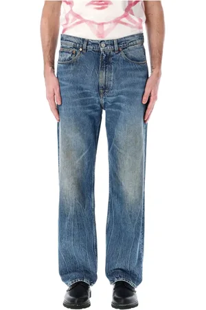 OUR LEGACY Homme, Jeans, Bleu, Taille: W32 Vintage Stain Wash Wide Leg Jeans