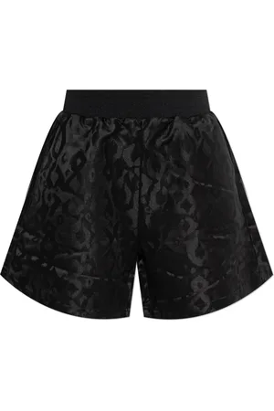 EA7 Femme, Shorts, Noir, Taille: 36 FR Shorts à Imprimé Animal