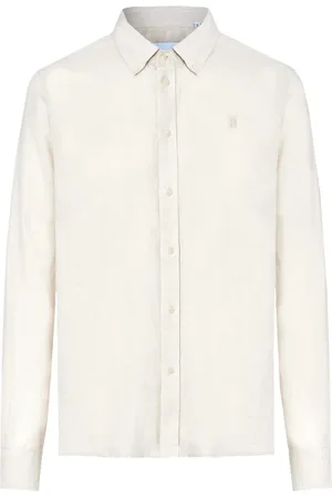 Les Deux Homme, Blouses et Chemises, Blanc, Taille: L Chemise en lin