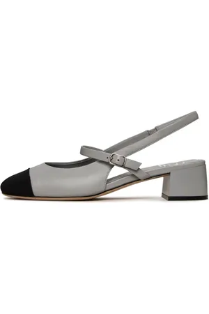 CESARE GASPARI Femme, Chaussures, Gris, Taille: 37 EU Slingback Block Heels Escarpins Marisol