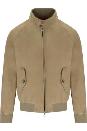 Baracuta Homme, Vestes, Brun, Taille: L Bomber en Daim Gris Tempête