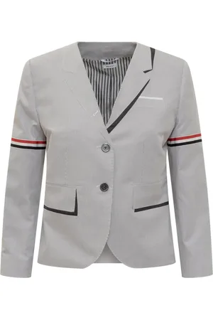 Thom Browne Femme, Vestes, Gris, Taille: 36 FR Blazer Croisé Sophistiqué