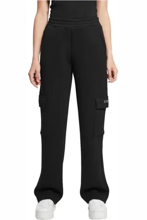 Guess Femme, Pantalons, Noir, Taille: 38 FR Pantalon Logo