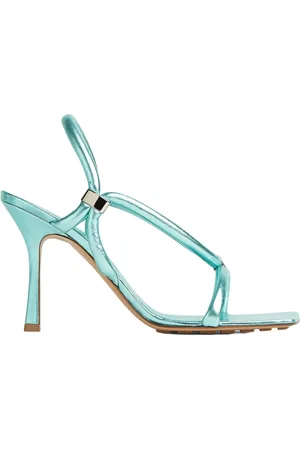 Bottega Veneta Femme, Chaussures, Bleu, Taille: 39 1/2 EU Sandales à Talons Hauts