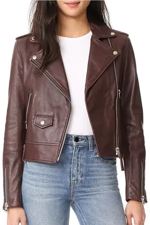 Mackage Femme, Vestes, Brun, Taille: 36 FR Baya Leather Jacket