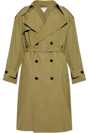 Bottega Veneta Homme, Manteaux, Vert, Taille: L Wool Trench Coat