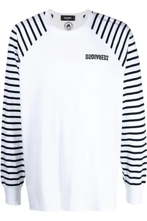 Dsquared2 Homme, Tops, Blanc, Taille: XL T-Shirt Manches Longues