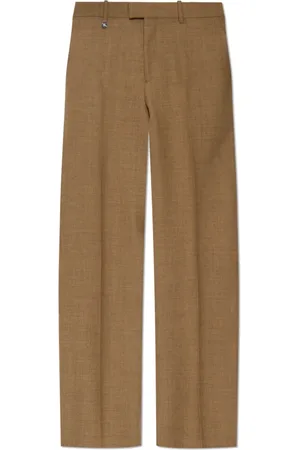 Burberry Homme, Pantalons, Brun, Taille: L Pantalon en laine à pli