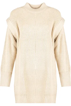 Silvian Heach Femme, Pulls, , Taille: 36 FR Robe Midi Confortable en Tricot