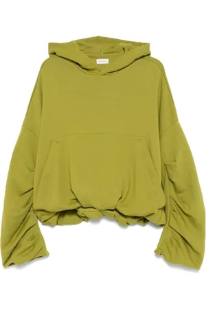DRIES VAN NOTEN Femme, Sweatshirts et sweats à capuche, Vert, Taille: 40 FR Sweat à capuche vert avec poche kangourou