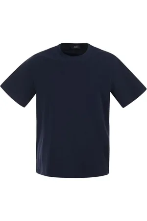 HERNO Homme, Tops, Bleu, Taille: 2XL T-shirt en jersey de coton extensible