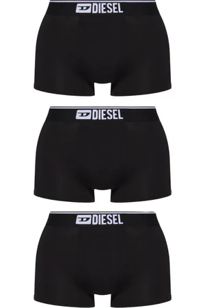 Diesel Homme, Sous-vêtements, Noir, Taille: 2XL Lot de trois boxers taille basse avec logo intégral