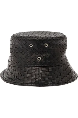 Bottega Veneta Homme, Accessoires, Noir, Taille: S Chapeau Bob en Cuir