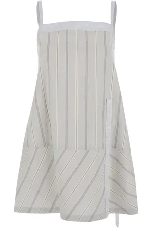 Low Classic Femme, Robes, , Taille: 40 FR Robe Bleue à Rayures avec Bretelles en Coton
