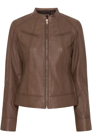Btfcph Femme, Vestes, Brun, Taille: 42 FR Veste de motard Taupe Foncé