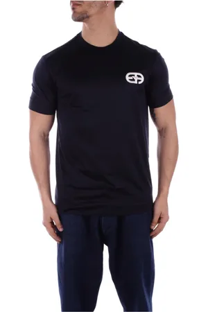 Emporio Armani Homme, Tops, Bleu, Taille: S T-shirt à col rond