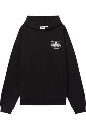 Obey Homme, Sweatshirts et sweats à capuche, Noir, Taille: M Sweat à capuche lourd de luxe avec graphiques artistiques