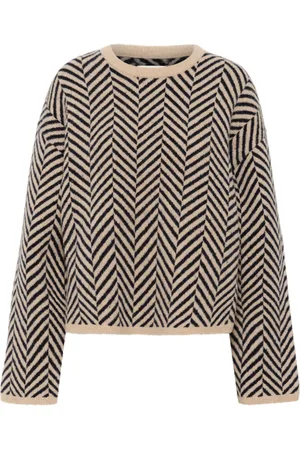 Part Two Femme, Pulls, Noir, Taille: 42 FR Pull en Tricot Jacquard Chêne Français
