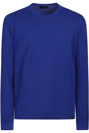FAY Homme, Pulls, Bleu, Taille: 2XL Pull Élégant en Tricot
