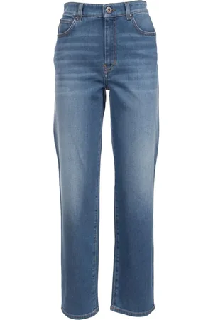 Max Mara Femme, Jeans, Bleu, Taille: 44 FR Jean Confort Denim Années 90 Ortisei