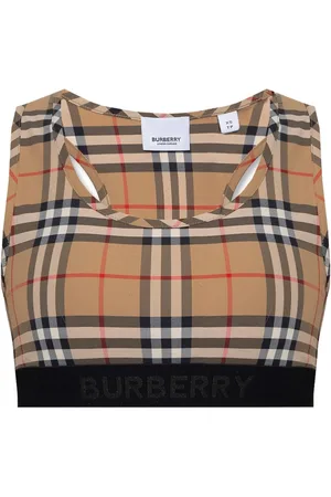 Burberry Femme, Sport, , Taille: 38 FR Brassière de sport à imprimé Vintage Check