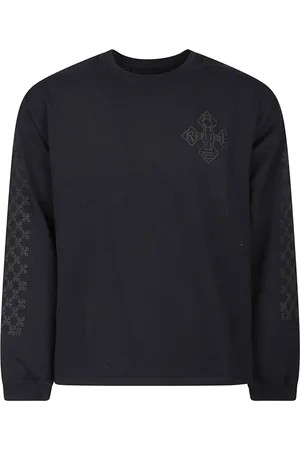 Rhude Homme, Tops, Noir, Taille: M T-shirt à Manches Longues avec Logo