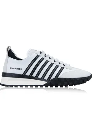 Dsquared2 Homme, Chaussures, Blanc, Taille: 40 EU Baskets à lacets en cuir