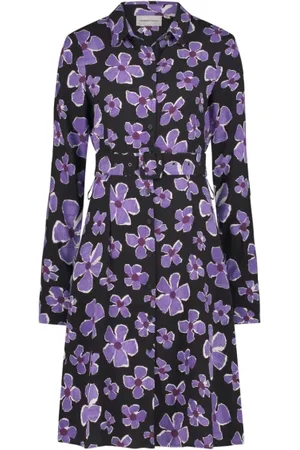 Fabienne Chapot Femme, Robes, Noir, Taille: 40 FR Robe Ajustée à Col avec Manches Longues