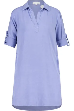 Bella Dahl Femme, Robes, Bleu, Taille: 38 FR Tunique Classique avec Col en V